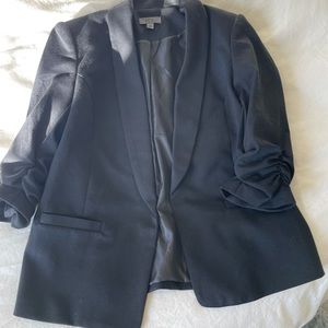 ONE by Chapter One Black Blazer with Ruched Sleeves